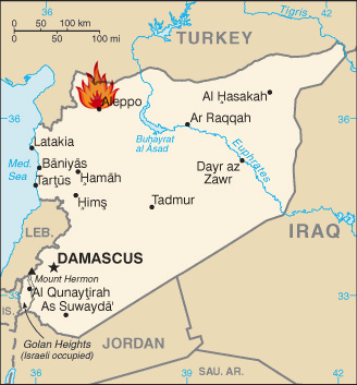 Illustration for article titled Syrian Rebels Turn Fuel Truck Into Giant Flamethrower